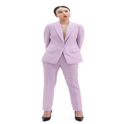 full image SUITHEEL ONE BUTTON SINGLE SUIT - LAVENDER