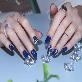 detail image3 Semi-curing Gel Nail Sticker - Crush Blue