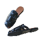 full image SHUBUG Women's Wave Mule Weaving Strap Square Flat Flip-flop Slippers 1cm